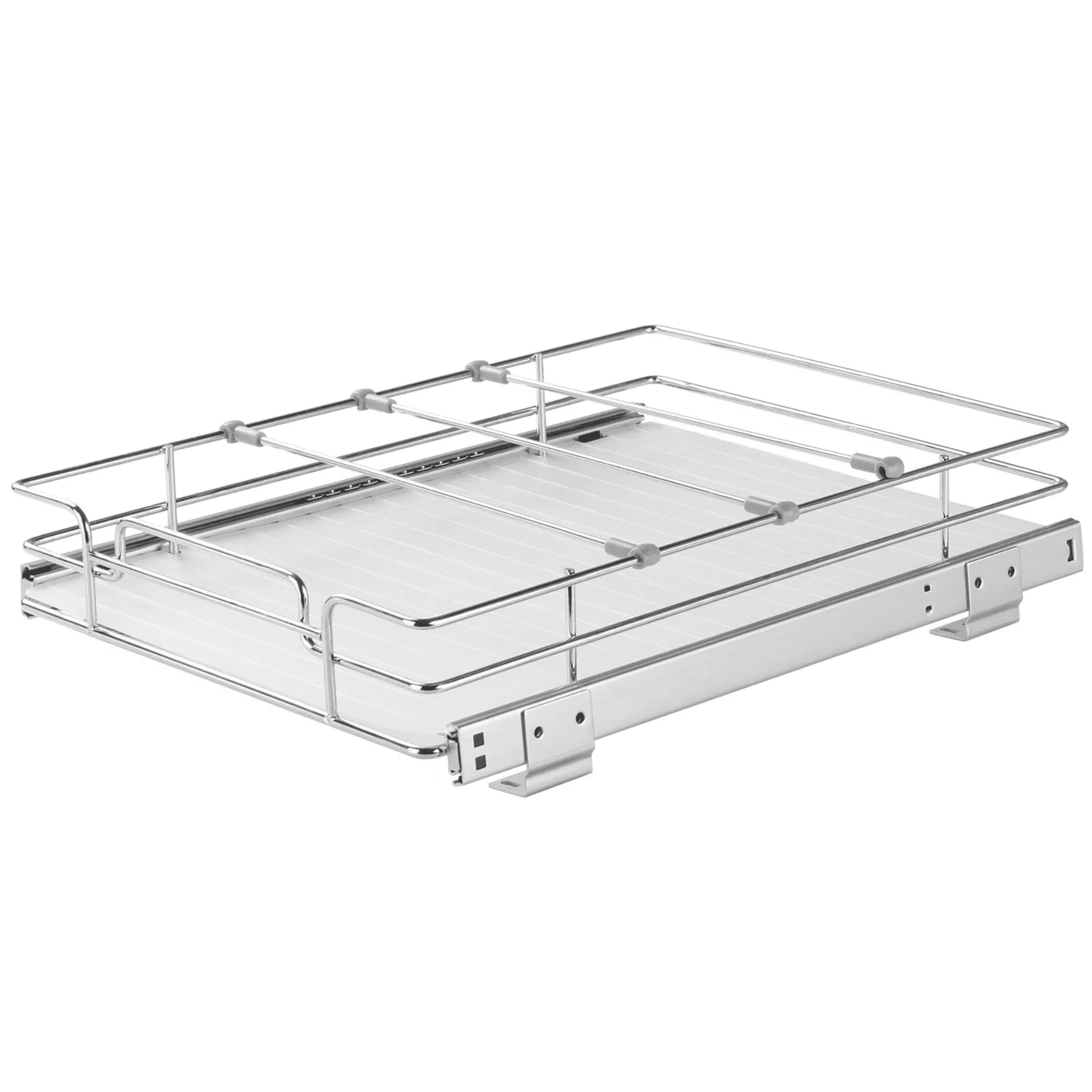 Pull Out Cabinet Organizer, 12.5” W x 16.5” D Heavy Duty Sliding Pantry Shelf, Steel Roll-Out Drawer for Kitchen Cabinets, Under Sink Storage Organizer