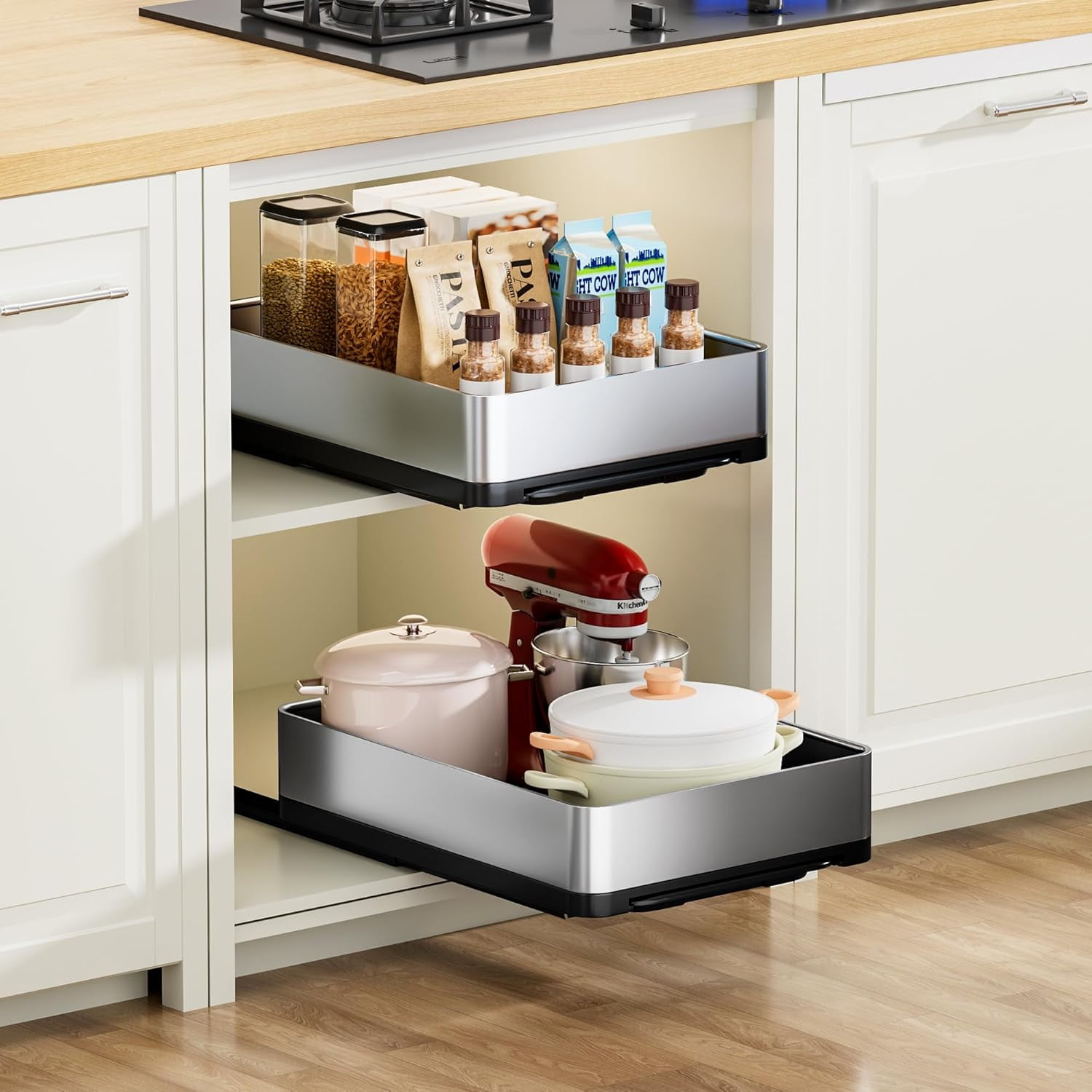 Photo inspiration: Sliding Cabinet Drawers Panel Reference: Pull Out Cabinet Organizer 12 6 Wx16 5 D Heavy