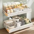 thumbnail image 1 of Pull Out Cabinet Organizer,Expandable (12"-20.5") Slide Out Drawers for Kitchen Cabinets Fixed with Adhesive Nano Film,Pull Out Drawers with 3 Rails for Cabinets Pantry Bathroom 1 Pack, 1 of 6