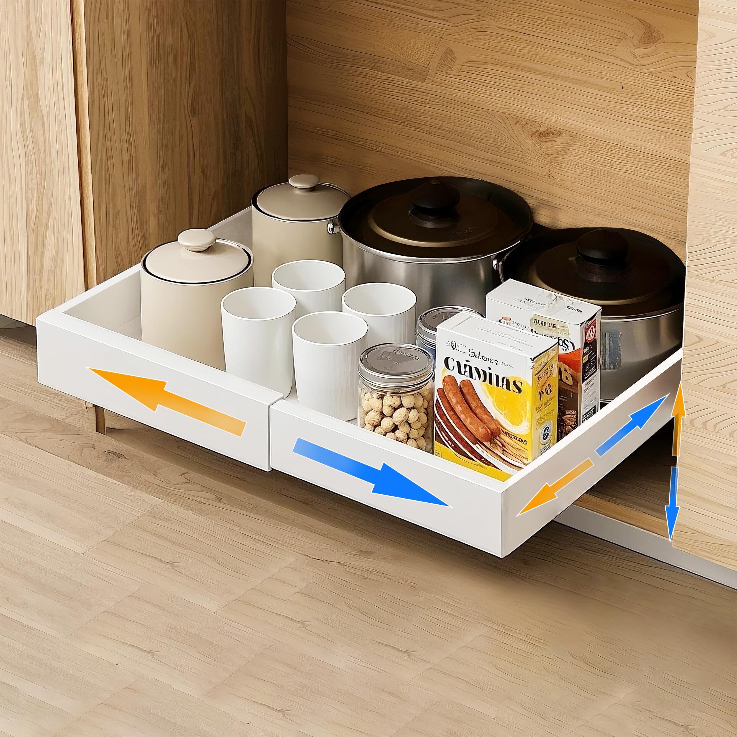 Pull Out Cabinet Organizer, Expandable 12.5