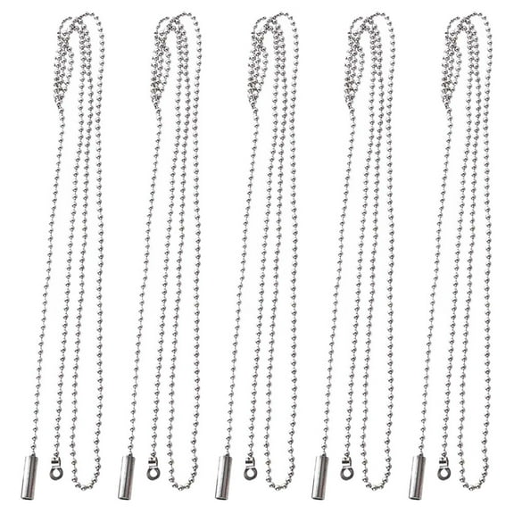 Amosfun Pull Chain for Light Fixture Pull Chain Extension Metal 5Pcs Homeowners