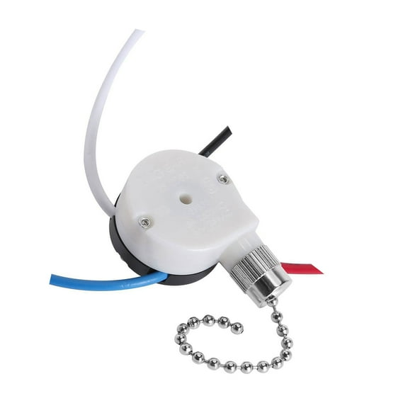 Pull Chain Operated Ceiling Fan Switches 3 Speeded Adjustable 4 Wire Designs With Pre Wire Cables for Quick Setups