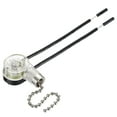 thumbnail image 1 of Pull Chain Switch On-Off ZE-109 for Ceiling Fan Lamp Light Clear Silver 2Pack, 1 of 6
