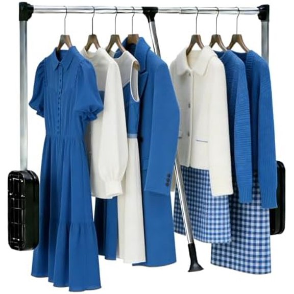 Pull Down Closet Rod, 23.62-32.67 Inch Width Adjustable Clothes Hanging Rail with Dual Pneumatic Buffers, Wardrobe Organizer Rod Space-Saving for Bedroom, Load 30lbs$$Home Decor, Kitchen, & Other