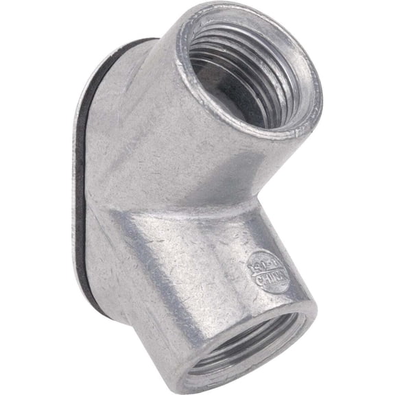 Pull Conduit Elbow, 90 Deg, 3/4" Rigid, Die Cast Zinc Halex Company 94107