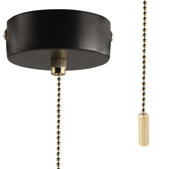 Pull Cord Light Switch Bathroom Ceiling Light Pull Cord Switch With 100Cm Chain Black