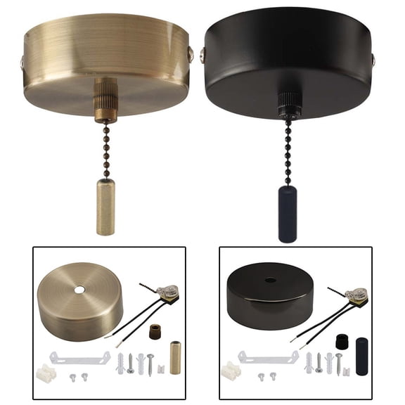 Pull Cord Light Switch Pendant Bathroom Pull Cord Switch With 150 / 200Cm Cord Black X 150Cm Smile Home