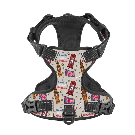 No Pull Dog Harness For Medium Dogs Easy Walk Dog Vest Adjustable Collars Harnesses & Leashes Set Breathable Oxford Outdoor Walking Safety Reflective Strip United Kingdom Doodle
