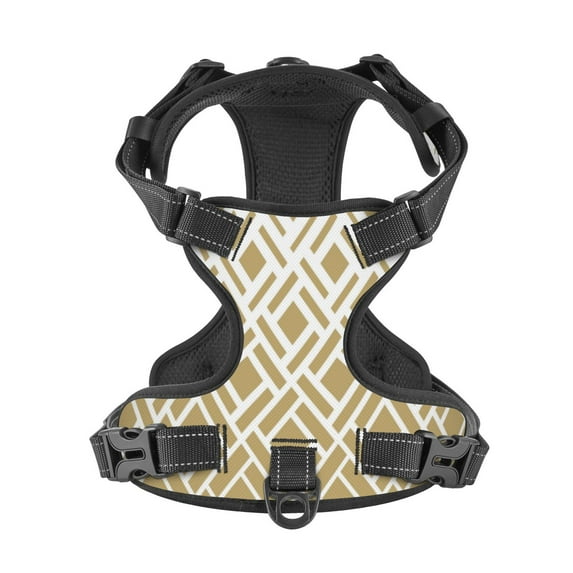 No Pull Dog Harness For Small Dogs Easy Walk Dog Vest Adjustable Collars Harnesses & Leashes Set Breathable Oxford Outdoor Walking Safety Reflective Strip Modern Textures Diamond Shapes