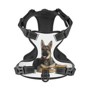 No Pull Dog Harness For X-Large Dogs Easy Walk Dog Vest Adjustable Collars Harnesses & Leashes Set Breathable Oxford Outdoor Walking Safety Reflective Strip German Shepherd Dog