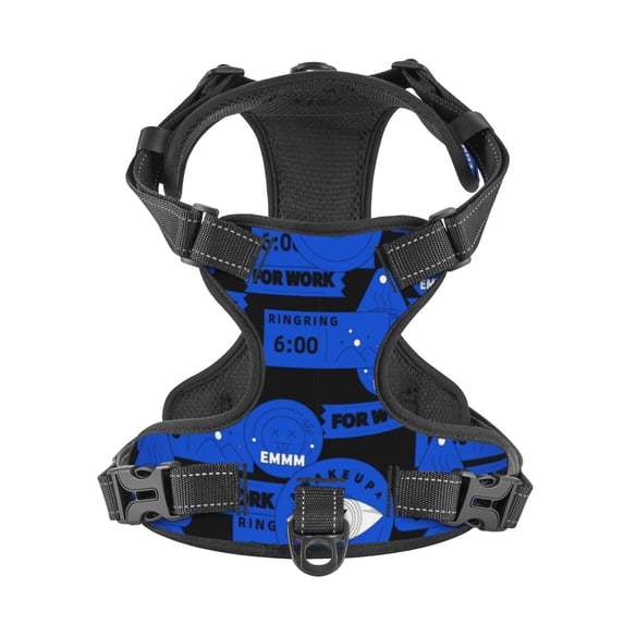 No Pull Dog Harness For X-Large Dogs Easy Walk Dog Vest Adjustable Collars Harnesses & Leashes Set Breathable Oxford Outdoor Walking Safety Reflective Strip Personalized Lables