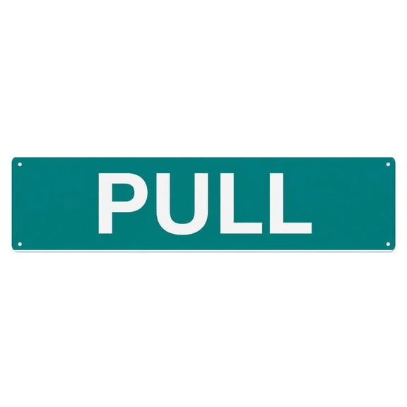 Pull Door Entry Access Vintage Metal Tin Sign Plaque Wall Decor for Cafe, Club, Garden Metal Poster 4x16Inch