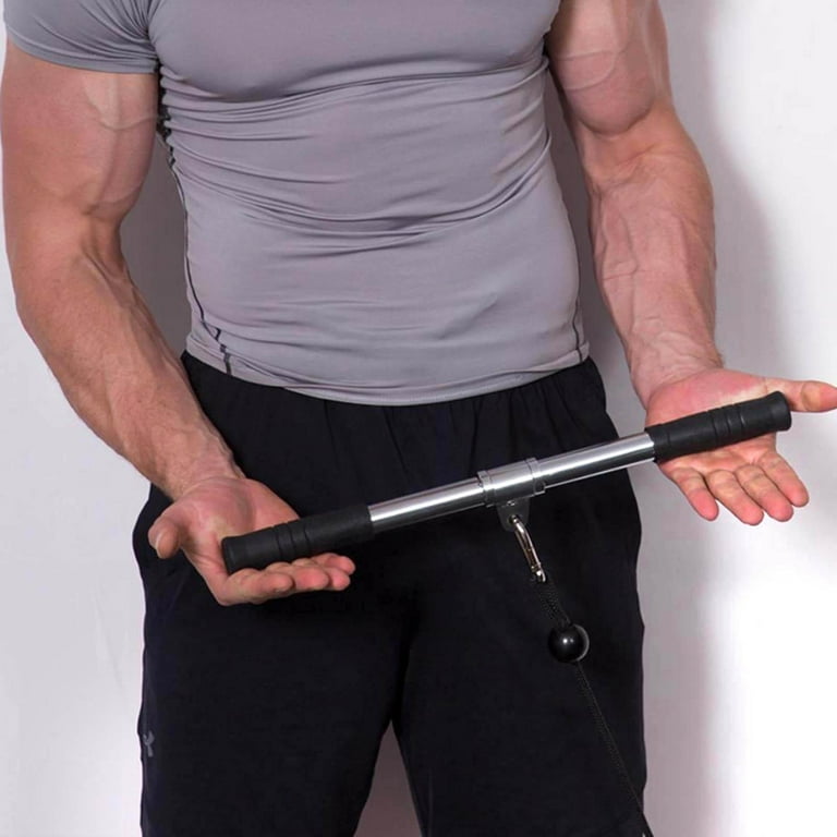 Pull Down Bar Triceps Pulley System Handles Straight Bar Pulldown Exercise Machine Home Gym Attachment Strength Muscles Training