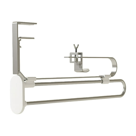 Pull Down Closet Rails Adjustable Wardrobe Hanger Systems ABS Stainless Steel Iron Frame Space Efficient Storage Rack