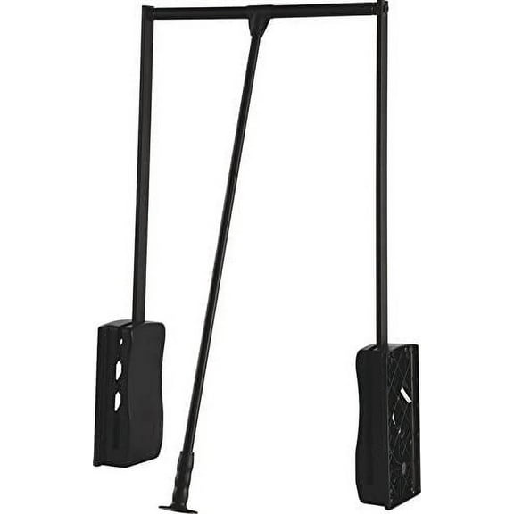 Pull Down Closet Rod, 26 lbs load capacity (Black powder-coated, 21 1/4" - 26")