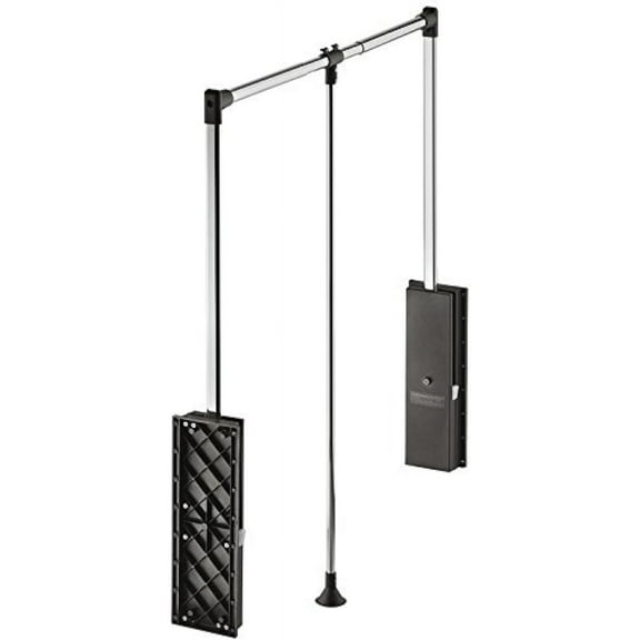 Pull Down Closet Rod - Heavy duty 33 lbs Load Capacity - With Adjustable Width - Chrome-plated