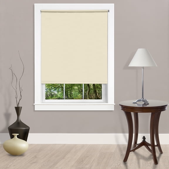 Pull Down Cordless Room Darkening Window Shade 37x72 Ivory