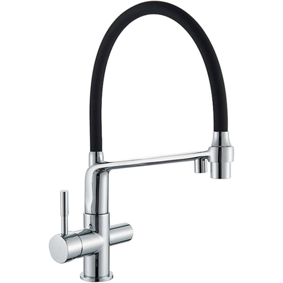 Pull Down Kitchen Faucet, Brushed Gold 360 Swivel Pure Water Faucets Filter for Kitchen, Purification Water Mixer Tap,Chrome
