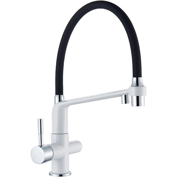 Pull Down Kitchen Faucet, Brushed Gold 360 Swivel Pure Water Faucets Filter for Kitchen, Purification Water Mixer Tap,Chrome