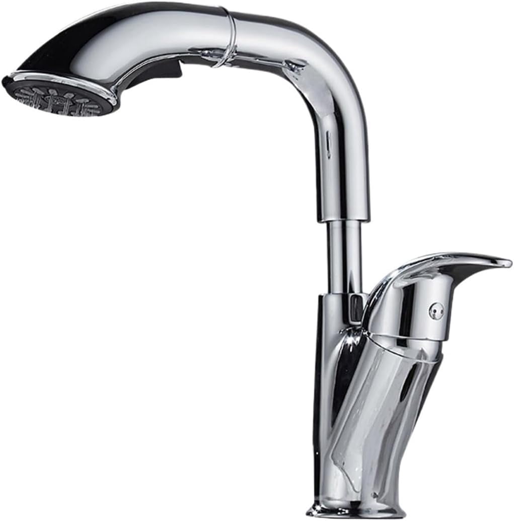 Pull-Down Kitchen Faucet Height Adjustable Kitchen Sink Faucet with ...