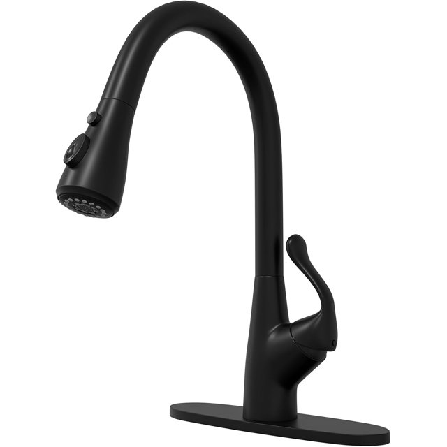 Pull Down Kitchen Faucet with HighPressure Boost Function, 3 Way Spray