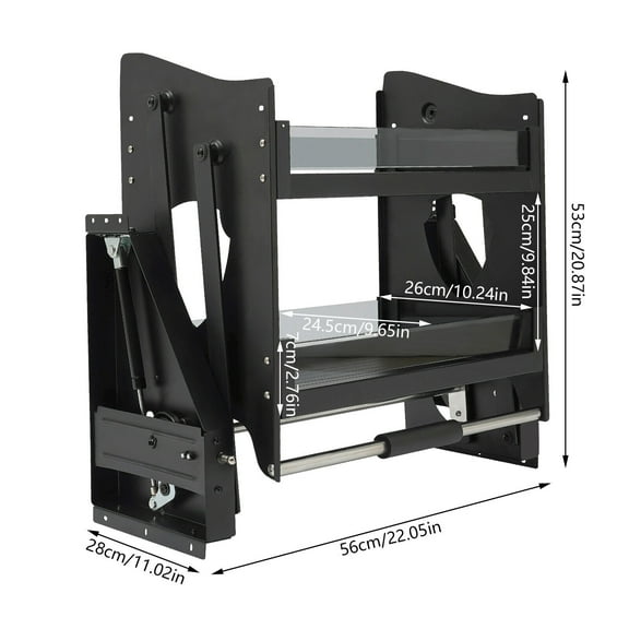 Pull Down Shelf Upper Kitchen Wall Cabinet Storage Organizer (24inch Cabinet)