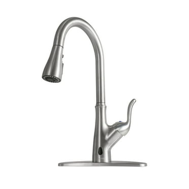 Pull Down Touchless Single Handle Kitchen Faucet, Single Level Stainless Steel Kitchen Sink Faucets