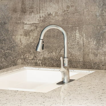 Pull Down Touchless Single Handle Kitchen Faucet White