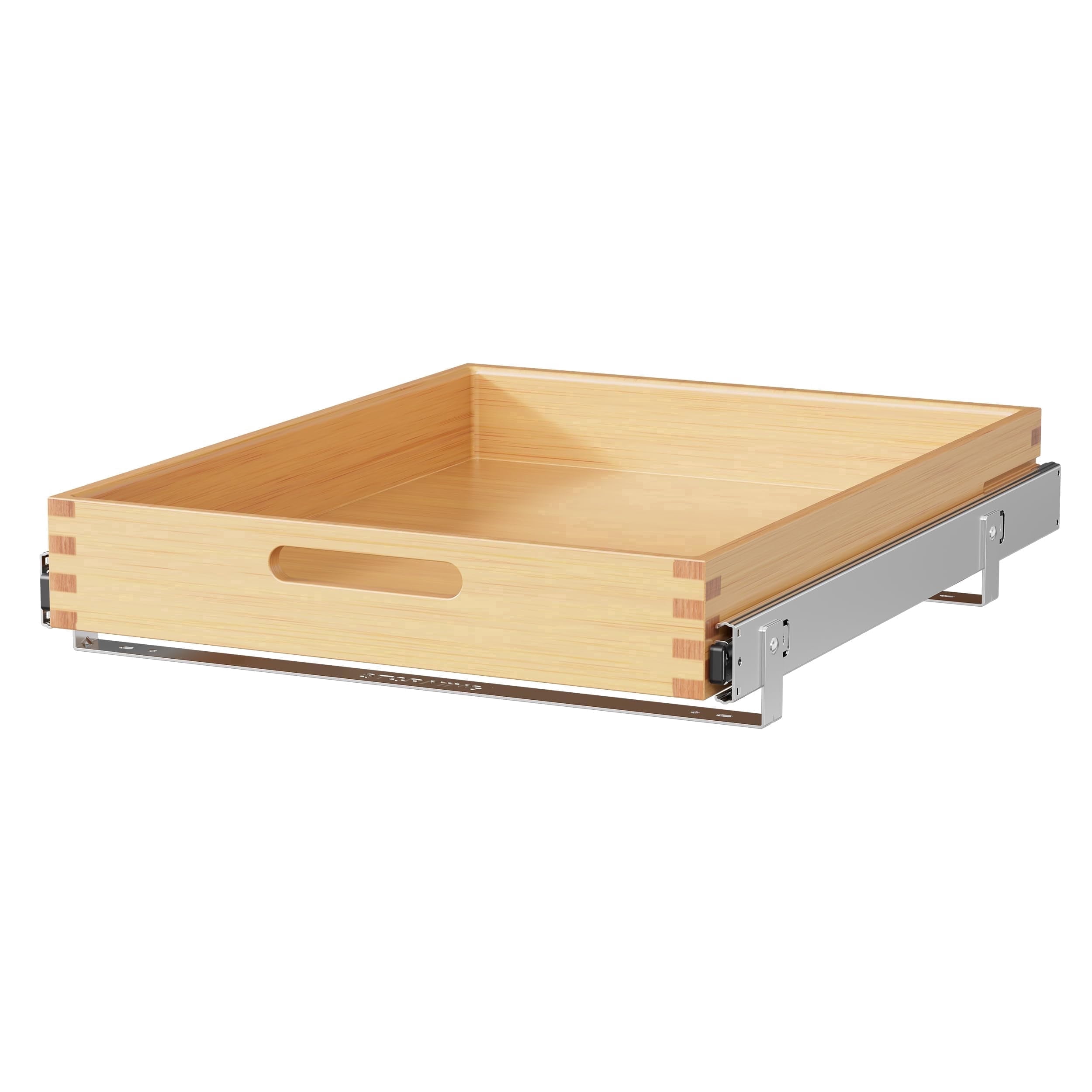 STORKING Heavy-Duty Pull-Out Cabinet Organizer, 18"W x 21"D Slide-Out Wood Drawer, 100 lb Capacity for Kitchen/Pantry Base Cabinets
