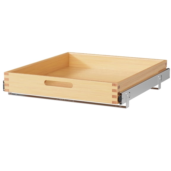 STORKING Heavy-Duty Pull-Out Cabinet Organizer, 21"W x 21"D Slide-Out Wood Drawer, 100 lb Capacity for Kitchen/Pantry Base Cabinets