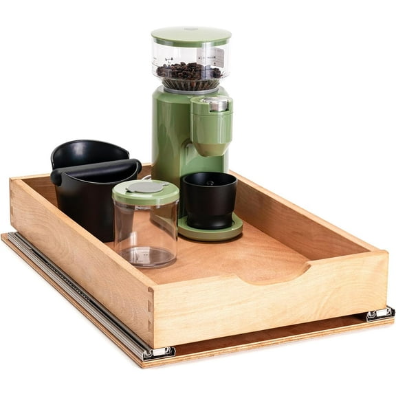 Pull Out Drawers for Kitchen Cabinets, Pull Out Cabinet Organizer, Fully Assembled Wood Cabinet Pull Out Drawer, Fast and Easy DIY Installation, 14”W x 21”D