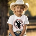 thumbnail image 1 of Pull The Gate Lookin For 8 Bull Riding Kids Tee Shirt, Toddler Western Rodeo Tee, Loves Rodeo'S, 8. Second Bull Ride Tee, Boy Or Girl Tee TODDLER SHORT SLEEVE TEE BELLA CANVAS 3001T, 1 of 3