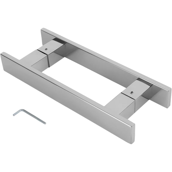 Pull Handle Stainless Steel Sliding Door Handle 11.81*1.57*0.4in, Double Sided Push P ull Door Handle Thickness 0.47in, H-shaped for Glass & Wooden Doors, Mirror Polishing