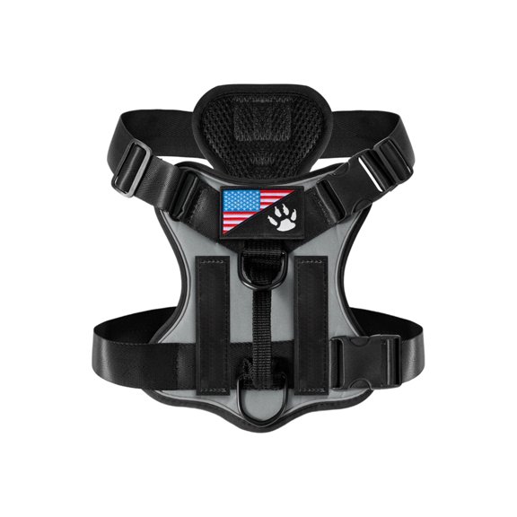 No Pull HarnessforLarge Dogs, Dog Vest Harness, Dog Harness Large Sized Dog, Shock Absorbing Lining, Reflective Strips, Quick Release Buckle, 28X18 In, Dark Gray, 1 Pc, Daily