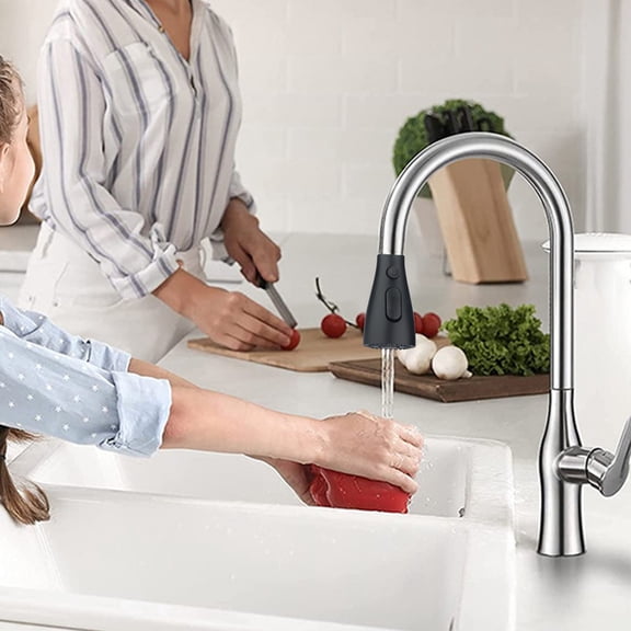 Pull Down Kitchen Faucet Sprayer Head Replacement Part - Pull Out Sink Sprayer Replacement Nozzle, Kitchen Faucet Head Hose Spray Tap Spout Only for G1/2(0.8inch)Connector
