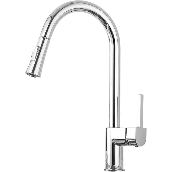 Pull Down Kitchen High Arc Single Handle Kitchen Sink Faucet with Dual Function Pull Out Sprayer, Solid Brass 360° Swivel Kitchen Hot and Cold Water Mixer Tap,Black