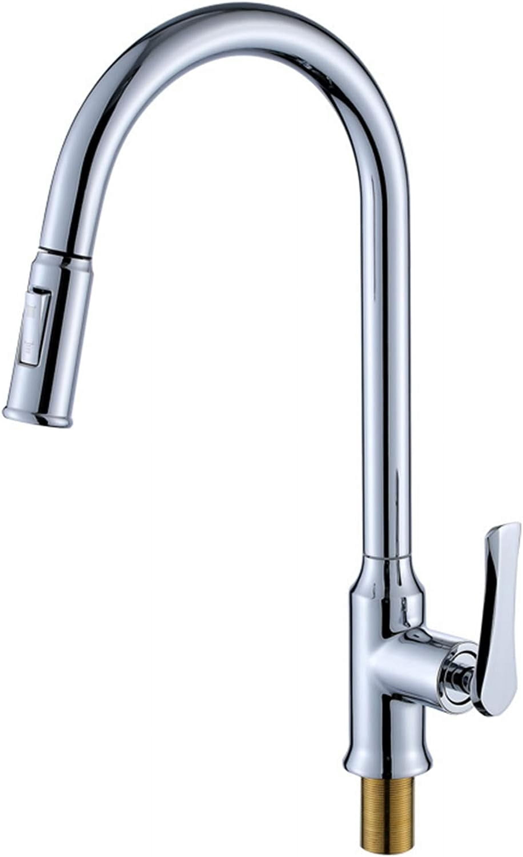 Pull Out Kitchen Kitchen Sink Faucet with Pull Down Sprayer, Brass ...