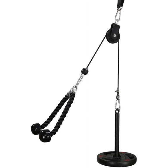 Pull Down and Lift Weight Pulley System Cable Machine Pulley Attachment for Triceps Pull Down, Biceps Curl, Back, Forearm, Shoulder Home Gym Equipment