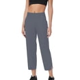 thumbnail image 1 of Pull On Dress Pants Women Petite,High Waisted Straight Leg Work Pants Business Office Trousers with Pockets Slacks, 1 of 9