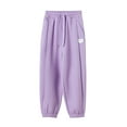 thumbnail image 1 of Pull-On Sweatpants Toddler Baby Boys Girls Candy Color Solid Color Leggings Casual Kids Sports Pants New Full Length Pants Purples 5T, 1 of 5