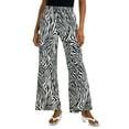 thumbnail image 1 of Pull-On Wide-Leg Pants Black/Ivory XS, 1 of 1