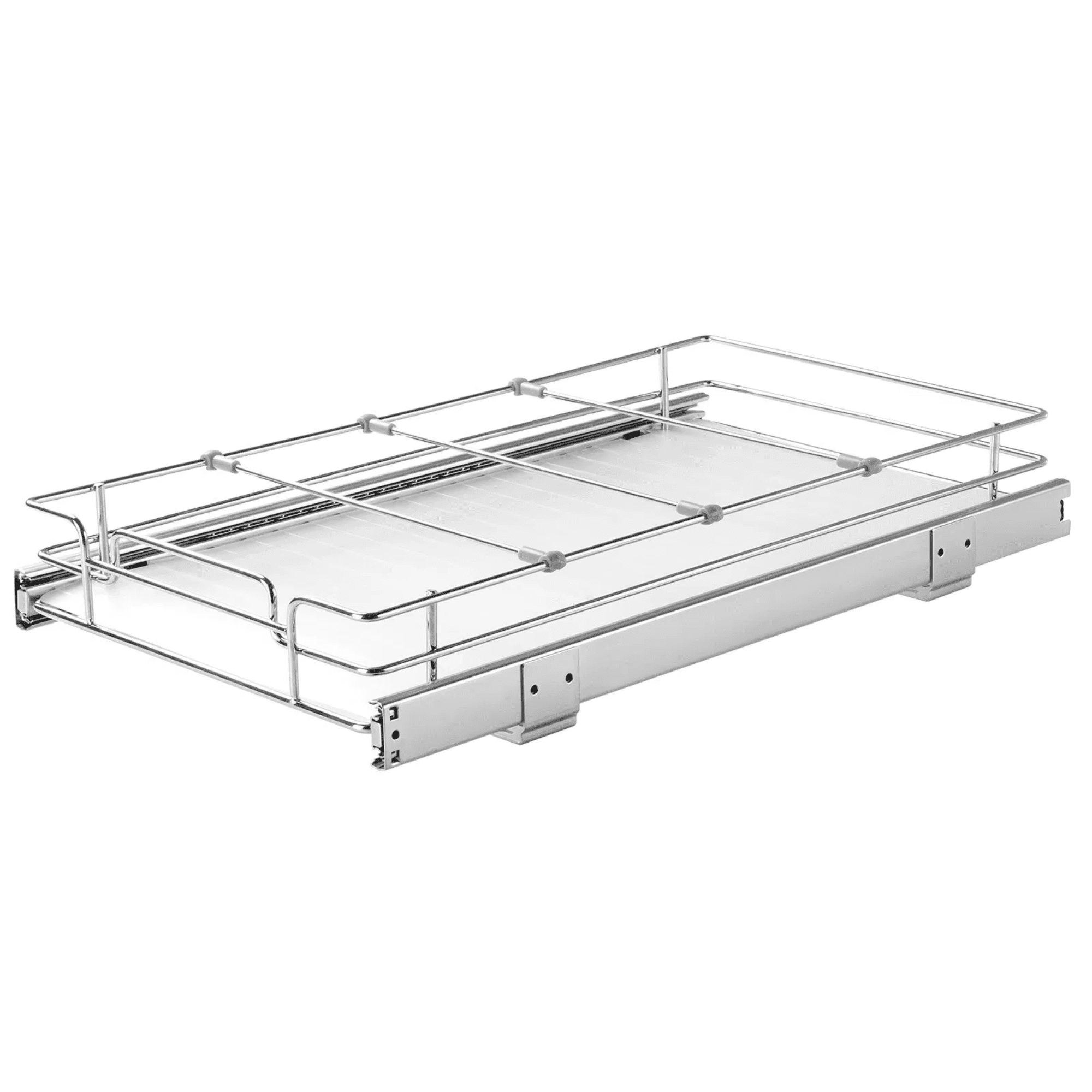 Pull Out Cabinet Organizer, 11” W x 21” D Heavy Duty Sliding Pantry Shelf, Steel Roll-Out Drawer for Kitchen Cabinet, Under Sink Storage Organizer