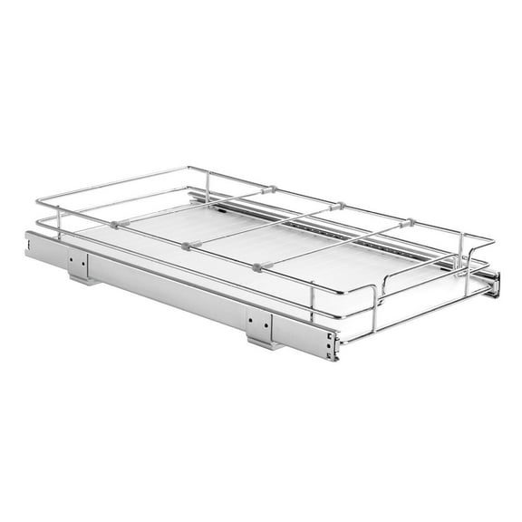 Pull Out Cabinet Organizer 11"W x 21"D, Slide Out Pantry Shelves, Steel Roll Out Drawers for Kitchen, Bathroom, Under Sink - Heavy Duty Storage