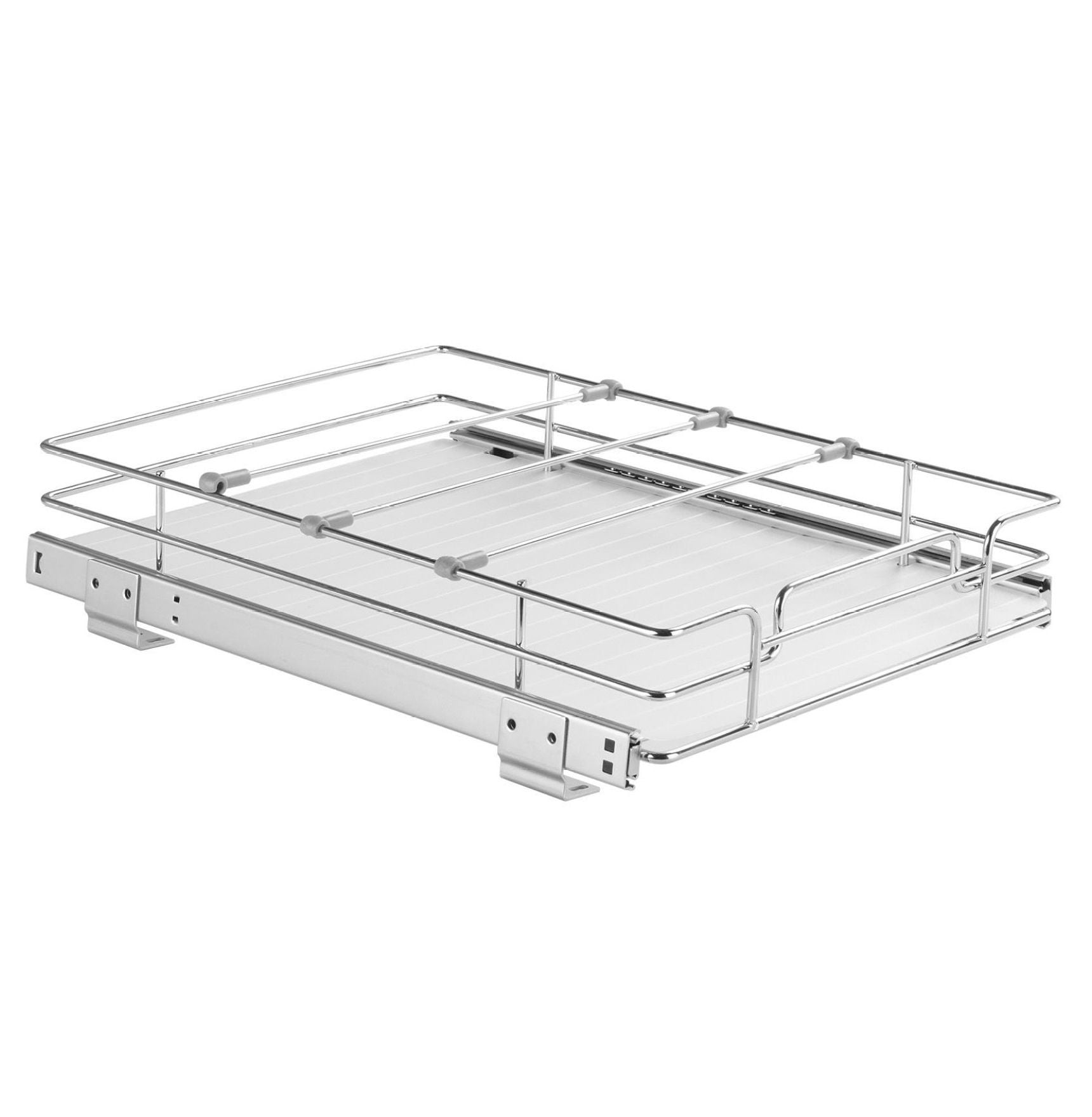Pull Out Cabinet Organizer, 12.5"x16.5" Slide Out Pantry Shelves, Heavy Duty Steel Drawers for Kitchen, Under Sink Storage, 14" Install Size