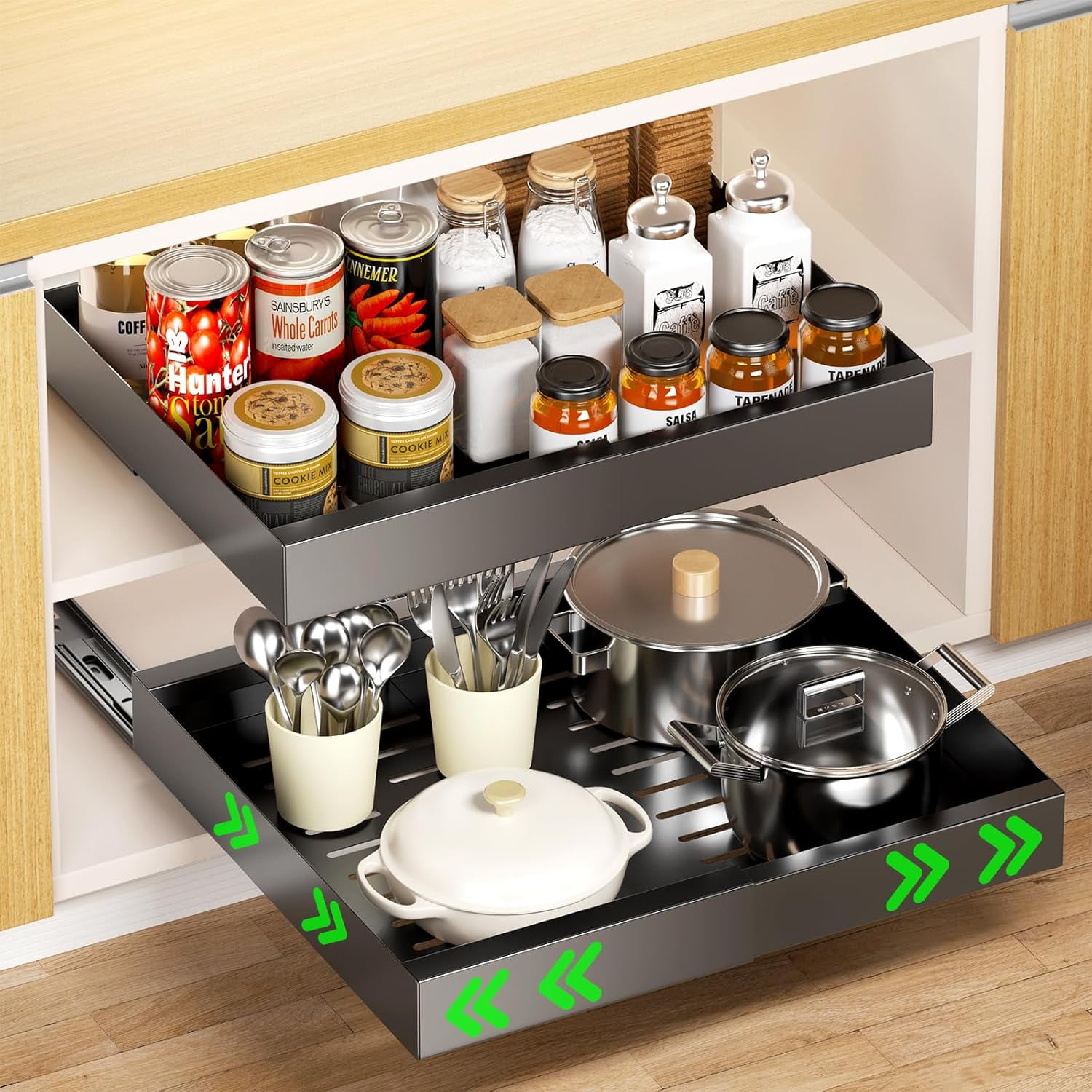 Pull Out Organizer, Expandable (11.7"19.7") Pull Out Drawers