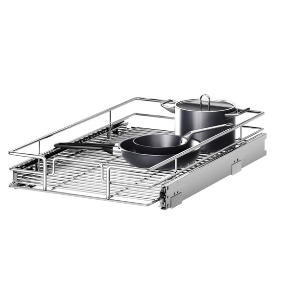 Pull Out Cabinet Organizer and Storage 13.5in W x 18in D Slide Out Shelves for Kitchen Cabinets