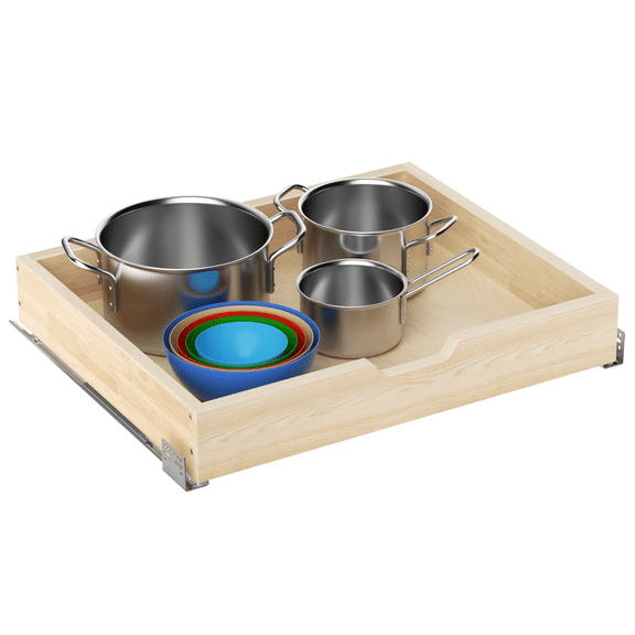Pull Out Cabinet Organizer with Soft Close 25.5-W x 21-in D Cabinet Drawers Slide Out for Kitchen Base Cabinet