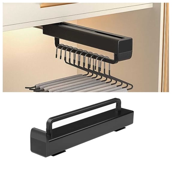Pull Out Clothes Hanger Rail Rack,Retractable Garment Laundry Drying ...
