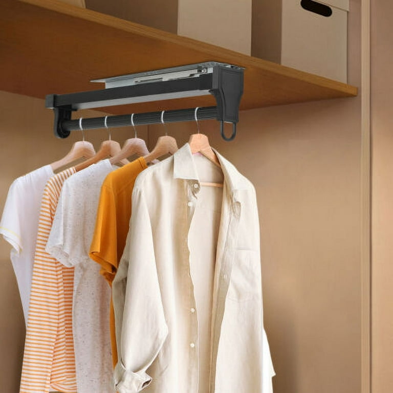Sliding Clothes Rail For Wardrobe Pull Out Clothes Hanger Rod