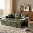 thumbnail image 1 of Pull-Out Convertible PU Leather Sectional Sofa Set with Reversible Chaise Lounge, Sleeper Loveseat Couch with Hidden Storage, 1 of 12